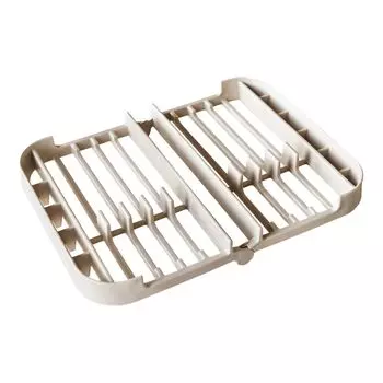 OKA Prisbath Draining Approximately 23cm x Beige Above the Dishwasher Rack, 30cm, (Slim, Compact, Foldable, Sink, Small, Safe) бежевый