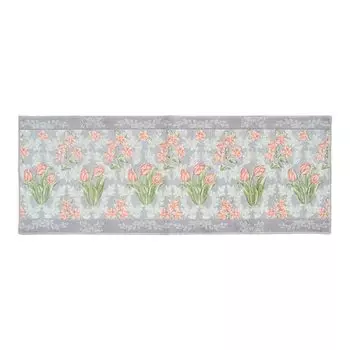 OKA Royal Collection Arts Kitchen Mat 45cm x 120cm Gray Approx. (Non-Slip, Washable, Scandinavian)