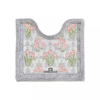 OKA Royal Collection Arts Toilet Mat 58cm x 63cm Neck Gray Scandinavian Approx. (Regular) (Under Approx. 42cm) (Washable Stylish)