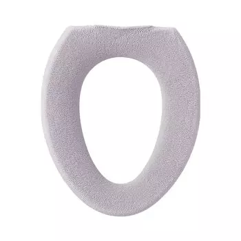 OKA Royal Collection Arts Toilet Seat Gray O-type Cover, (Washable, Scandinavian, Stylish)