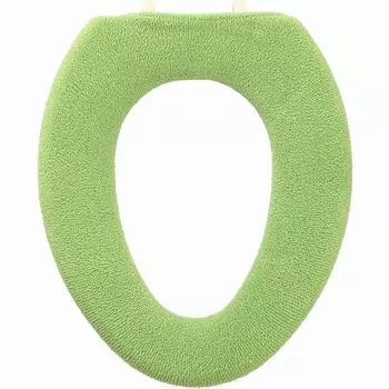 OKA Soft Toilet Seat Cover Seeds Type O Type Green Seat Cushion Soft Thick Woven Antibacterial Odor Resistant Soft (Toilet Hook)