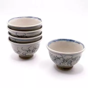 Чайная утварь Okadaen, чаша Sencha, чайная чашка Annan Taisen, набор из 5 предметов, диаметр 7,5 см