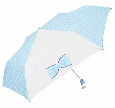Okamoto Harajuku store A cute mini umbrella that fits in your school Cute Folding Umbrella Ribbon Polka Dots Aluminum Elementary School Girls bag!