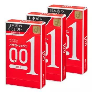 OKAMOTO Okamoto Condoms купить Okamoto Zero One 3 шт x 3 коробки [оптовый набор] 0,01 мм