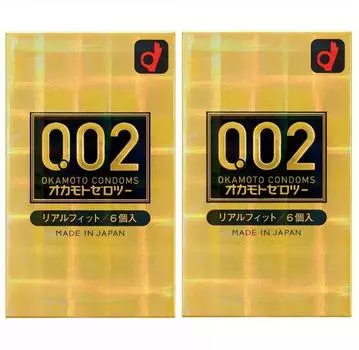 Okamoto Zero Two Real Fit 6 штук x 2 набора 0,02 мм