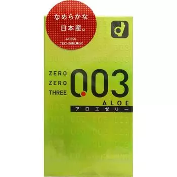 okamoto Zero Zero Three Aloe 10 шт. Упаковка из 1 шт. Стандартный презерватив толщиной 0,03 мм.. Пакет из 1 1 set