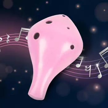 Окарина Альт с 6 отверстиями для обучения детей розовый