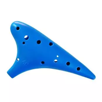 Окарина из смолы альт C настройка окарина 12-отверстий многоцветная флейта взрослый детский инструмент устойчивый к падению окарина веревка цвет случайный One Size синий