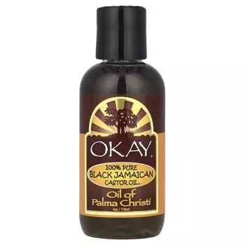Okay Pure Naturals, 100% чистое черное ямайское касторовое масло®, 4 унции (118 мл)