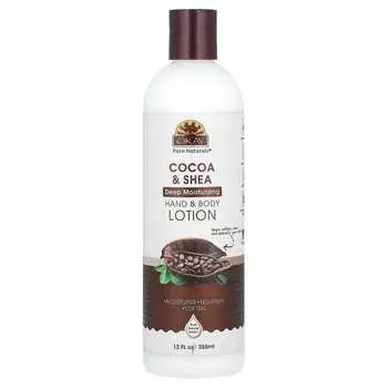 Okay Pure Naturals, Лосьон для рук и тела, какао и масло ши, 12 жидких унций (355 мл)