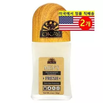 Okay Pure Naturals Men s Deodorant Antiperspirant Natural Fresh, 2 packs, 56g
