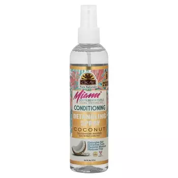 Okay Pure Naturals, Miami, спрей для распутывания волос, кондиционер, кокос, 8 унций (237 мл)