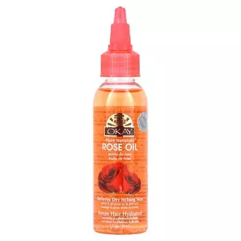 Okay Pure Naturals, Розовое масло, 2 жидких унции (59 мл)