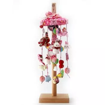 OKBABY Hanging Dolls Hanging Decoration Hanging Decoration with Natural Wooden Stand Hanging Ball Hanging Dolls Kasafuku Hina Tools Sagemon Hina Dolls