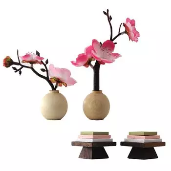 OKBABY Hina Dolls Hina Dolls Doll Doll Set Hina Doll Decorative Flowers Diamond Mochi Hina Dolls Festival Wooden (1 pair) (1 pair) Doll s