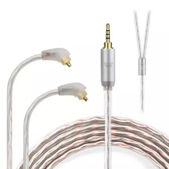 okcsc JBX Recable XBA Series Cable Наушники Кабель 4-жильный OFC Специальный штекер для Sony Совместимость с (Sony) XBA-Z5/N3/N1/A3/A2/H3/H2/300 и т. д.. 2,5 мм