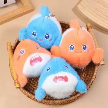 Океанское животное Акула Рыба-клоун Мягкая игрушка Мультяшная кукла Брелок Милый плюшевый брелок Сумка Подвеска Рюкзак Подвески Парные Подарки