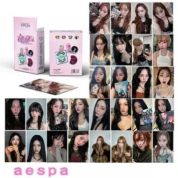 Океррин отправляется сегодня Aespa 50 Poka Idol Goods Фотокарточки