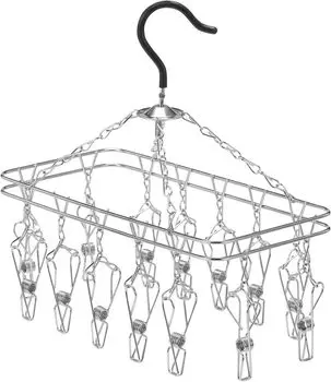 Oki Seisakusho Laundry Stainless Hanger, 14-Pinch, Tangle-Resistant, Steel, Small, 00384-5