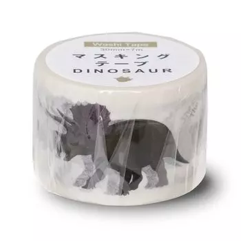 Okina Masking Tape Dinosaur Triceratops Width 30mm x 7m MD4047