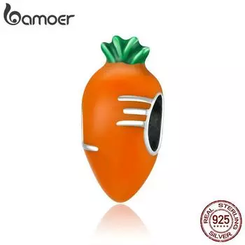 Окисленный bamoe, подвеска для изготовления ювелирных изделий, милый браслет-подвеска-морковка, серебро 925, оригинальный брелок, подарок на День Святого Валентина 925 silver