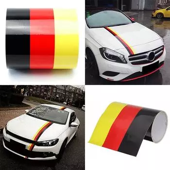 Окно автомобиля Капот Тело Германия Эмблема Графика Наклейка Флаг Полоса Наклейка Наклейка