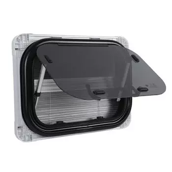 Окно для автофургона, боковое окно, антиокислительное, устойчивое к УФ-излучению, водонепроницаемое, устойчивое, со штангами для поддержки кемпера чёрный