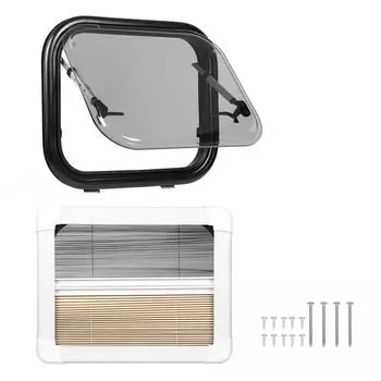 Окно для автофургона из алюминиевого сплава с максимальным углом открывания 45 градусов, выдвижное окно для автофургона, прицепа, фургона