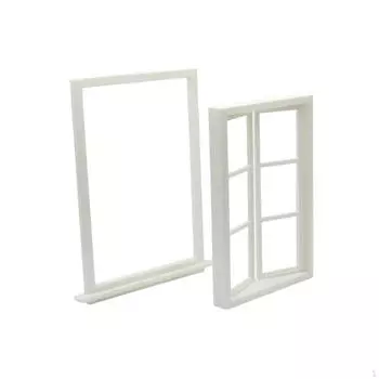 Окно для кукольного домика 1/12, Миниатюрное, Модель для самостоятельной сборки, Декорация для мини-дома, Универсальная реалистичная оконная рама