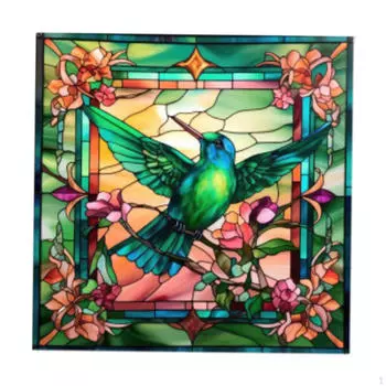 Окно колибри цепляется наклейка против столкновения съемный витраж для магазина