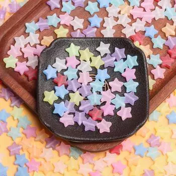 Около2250 шт. DIY для сердца звезды матовые матовые акриловые бусины для изготовления ювелирных изделий 8.5*9mm Multicolor Heart