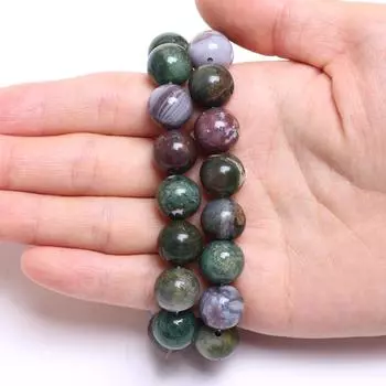 Около 15/20/30/40/50/60 шт. 4/6/8/10/12 мм, большое количество, свободные бусины-разделители, индийские агатовые круглые бусины из натурального камня для поделок, ожерелья, браслетов 4mm about 40Pcs