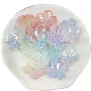 Около 18 мм 20 шт. акриловые красочные цветочные бусины девяти цветов ручной работы из бисера для изготовления ювелирных изделий DIY фурнитура для браслета-ожерелья ювелирный аксессуар about 18mm 20pcs оранжевый