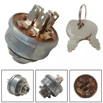 Около 1-5/8 дюймов переключатель зажигания металлический серебряный переключатель