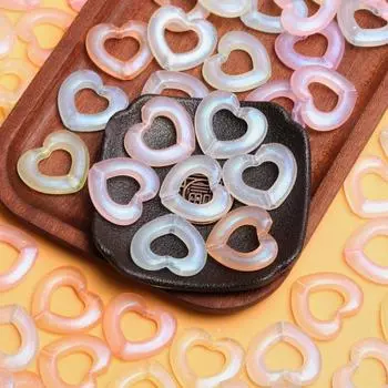 около 260 шт. вертикальные отверстия полые DIY ювелирные аксессуары любовь сердце бусины акриловые модные