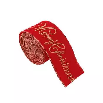 Около 2 м длинные рождественские ленты красные зеленые горошек проволочная лента с краем веселые рождественские мешковины ленты поделки ленты для рождественского банта