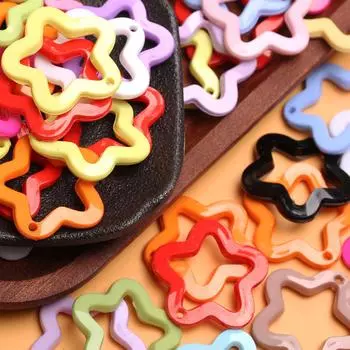 около 350 шт. DIY ювелирный материал подвески ярких цветов подвеска в виде пентаграммы акрил для изготовления ожерелья и сережек 30 мм мода