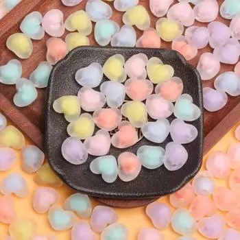 около 400 шт. матовый модный материал ручной работы «сделай сам» для ювелирных изделий, ожерелье, сердечник, персиковое сердце, бусины, акриловый браслет, серьги, маркировка about 400Pcs Pcs Clear