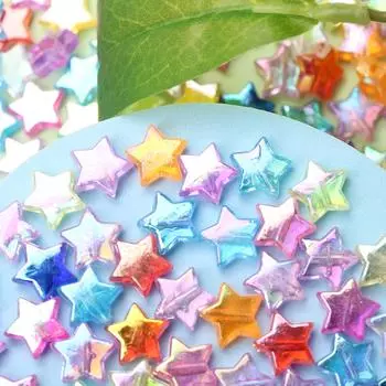 Около 480 шт., созданные для изготовления ювелирных изделий, цвет AB, свободные бусины-разделители, бусины ручной работы, пентаграмма, звезда, 11*4,5 мм, аксессуары для самостоятельного изготовления 480Pcs разноцветный