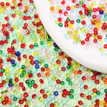 около 5000 шт. круглые прозрачные 75 г «сделай сам» для изготовления ювелирных изделий из бисера 2 мм ожерелье браслет кулон