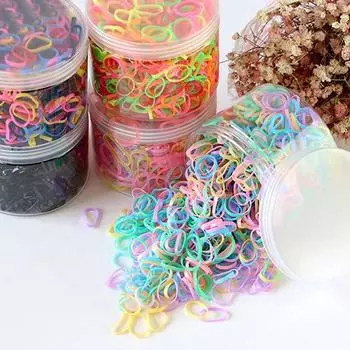 Около 500 шт./кор., детские одноразовые резинки, детские утолщающие аксессуары для волос для девочек, одноцветное кольцо для волос