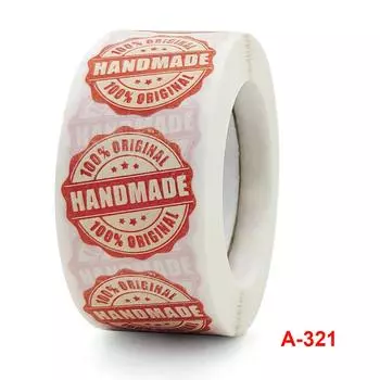 Около 500 шт., оранжевые наклейки ручной работы, 25 мм, свадебные наклейки для вечерние, сувениры, украшения, уплотнители для конвертов, канцелярские наклейки 2.5cm/1inch