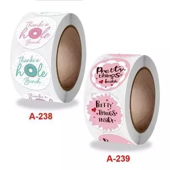 Около 500 шт. Спасибо, милые вещи внутри наклейки для конвертов, этикетки, круглая наклейка ручной работы, подарочная упаковка, украшение, канцелярские наклейки 2.5cm/1inch