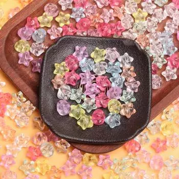 Около 870 шт., акриловые серьги для изготовления ювелирных изделий, браслет, прозрачные трехмерные свободные бусины для ожерелья, пятиконечная звезда