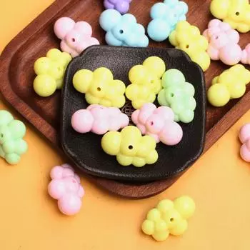 около 90 шт. для изготовления ожерелья, браслета, бусины-облака, модные ювелирные аксессуары, материал ручной работы «сделай сам», сплошной цвет