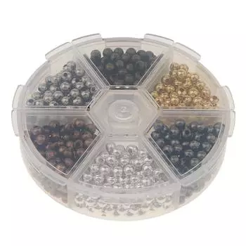 Около 948 штук из нержавеющей стали, свободные бусины, DIY ожерелье, серьги-проставки 4mm разноцветный