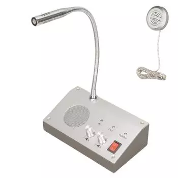 Оконная акустическая система Серебряная двухсторонняя автоматическая система управления Pure Sound Intercom для банка EU Plug