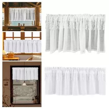 Оконная балдахина, износостойкая светофильтрация, простой в уходе, машинная стирка, декоративная втулка для ванной комнаты, короткая оконная занавеска B