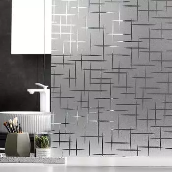 Оконная пленка Без клея Самоклеящаяся пленка Матовая статическая пленка Наклейки для ванной комнаты 30*100cm