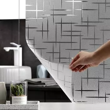 Оконная пленка Без клея Самоклеящаяся пленка Матовая статическая пленка Наклейки для ванной комнаты 30*100cm